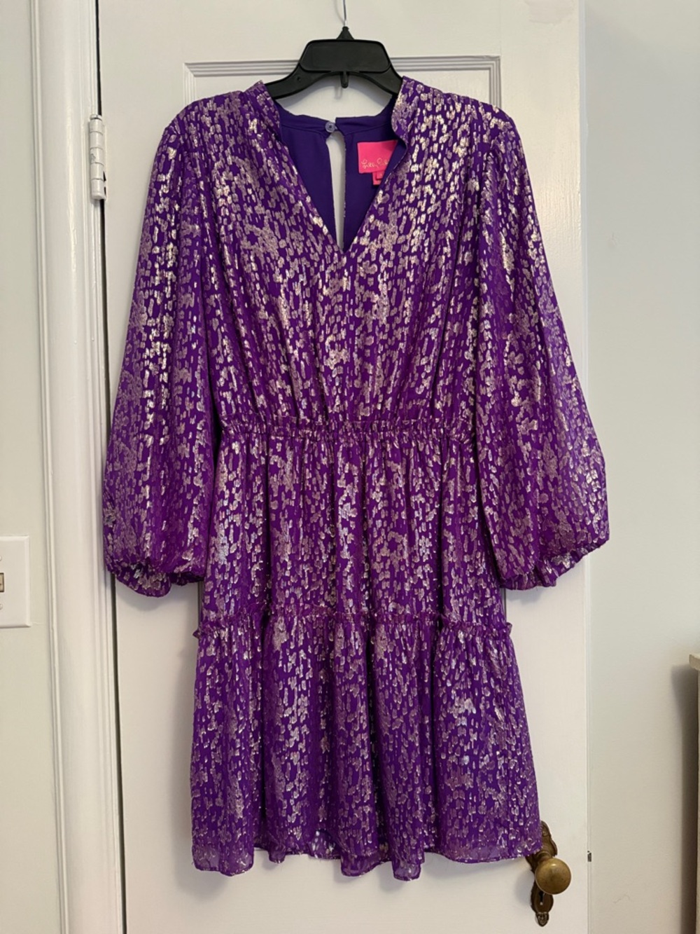 Lilly Pulitzer Purple Dress with Pink Label Accent